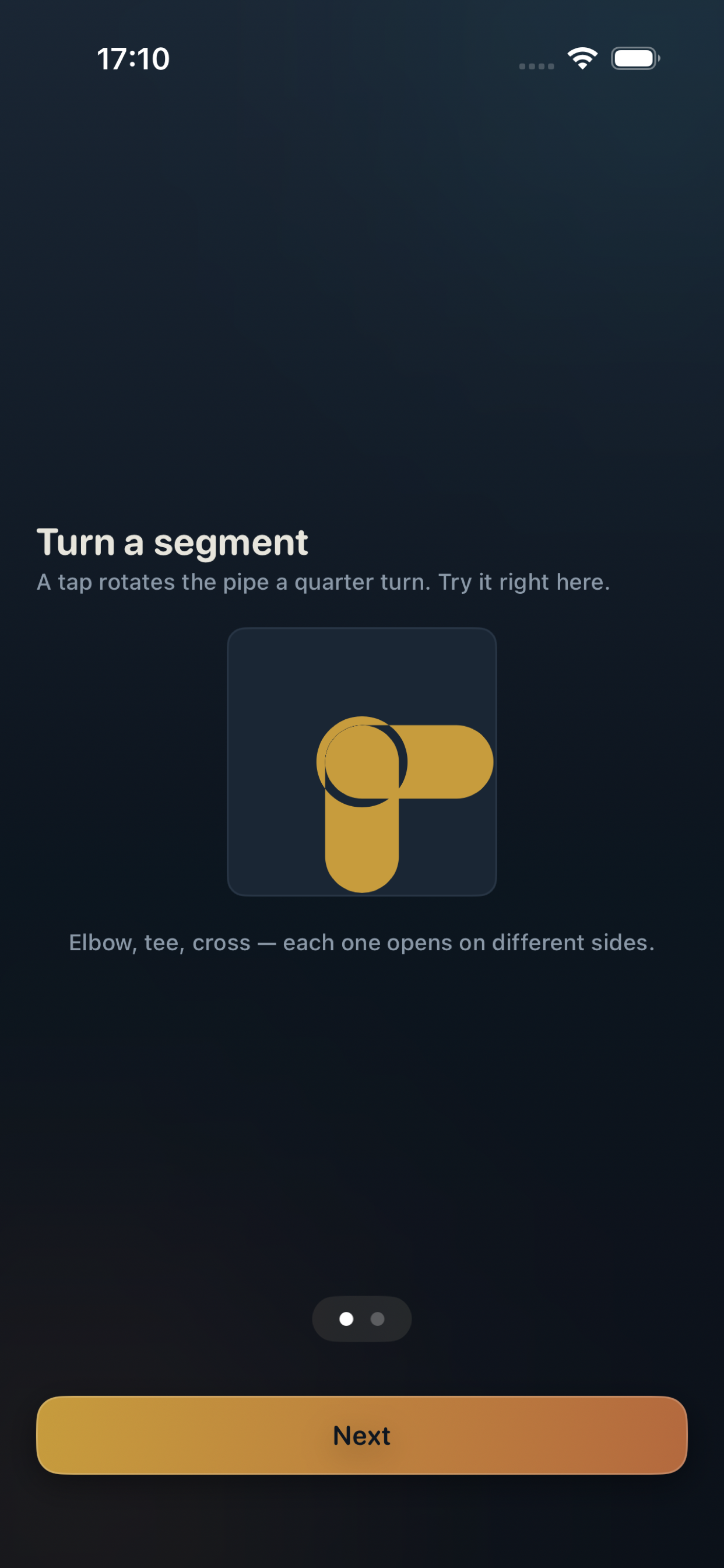 Intake lesson: turn a pipe segment